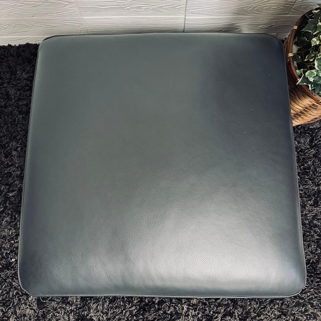 ワタリジャパン / HTL オットマン 総本革　濃紺 レザー