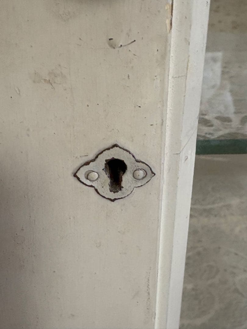 医療用棚　アンティーク　白　ドクターキャビネット