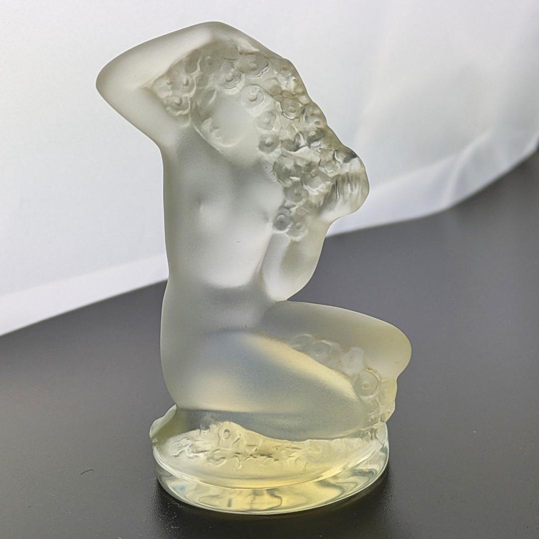 【箱付き極美品】ラリック フロレアル オパルセント ガラス 幻想的な青 裸婦