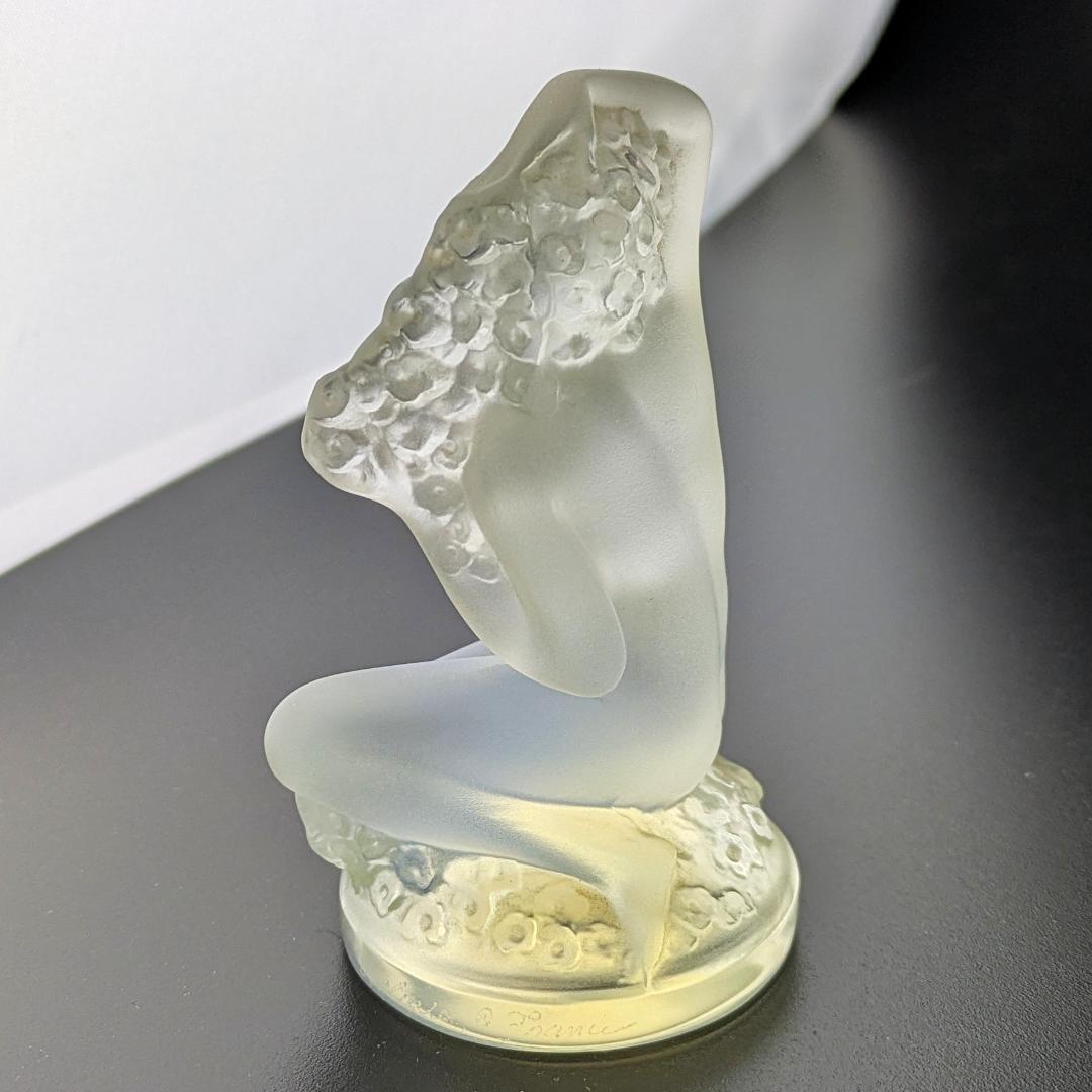 【箱付き極美品】ラリック フロレアル オパルセント ガラス 幻想的な青 裸婦