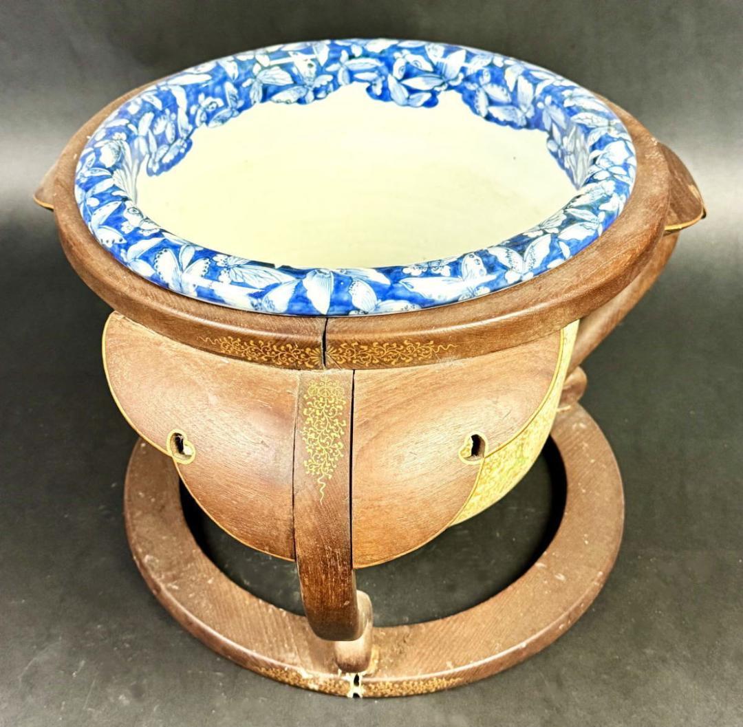 江戸時代 古染付鉢 呉須 青花 焼物 入手困難 骨董 日本古玩 WWTT215