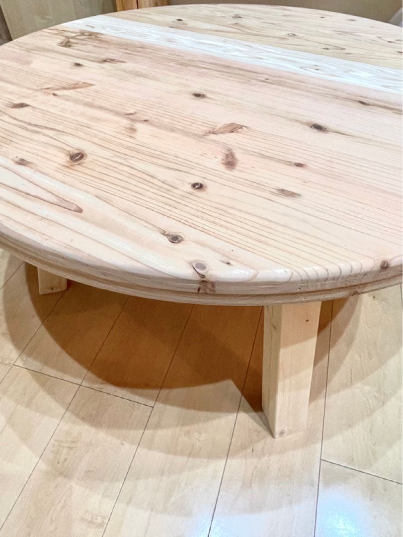 【値下げ、引越しのため今週末まで】天然木製こたつ ちゃぶ台　オーダーメイド