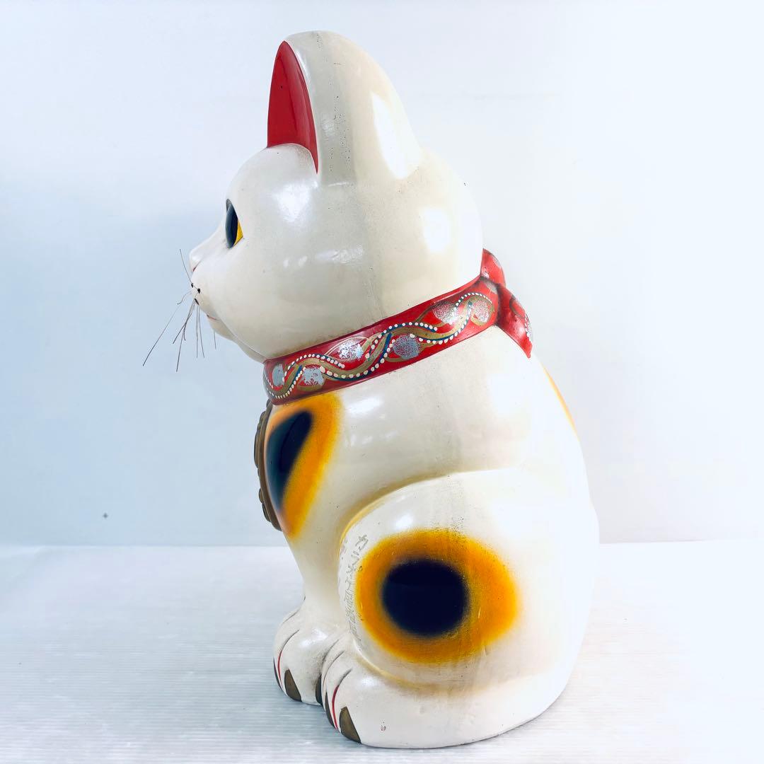 【レトロ】招き猫　置物　貯金箱　特大　アンティーク　縁起物　 開運　商売繁盛