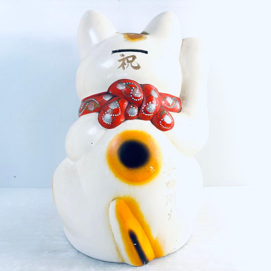 【レトロ】招き猫　置物　貯金箱　特大　アンティーク　縁起物　 開運　商売繁盛