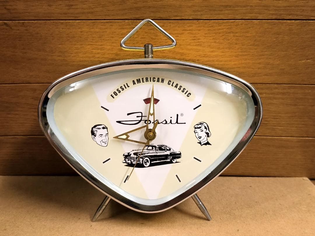 レトロ FOSSIL AMERICAN CLASSIC 手巻き式 目覚まし時計
