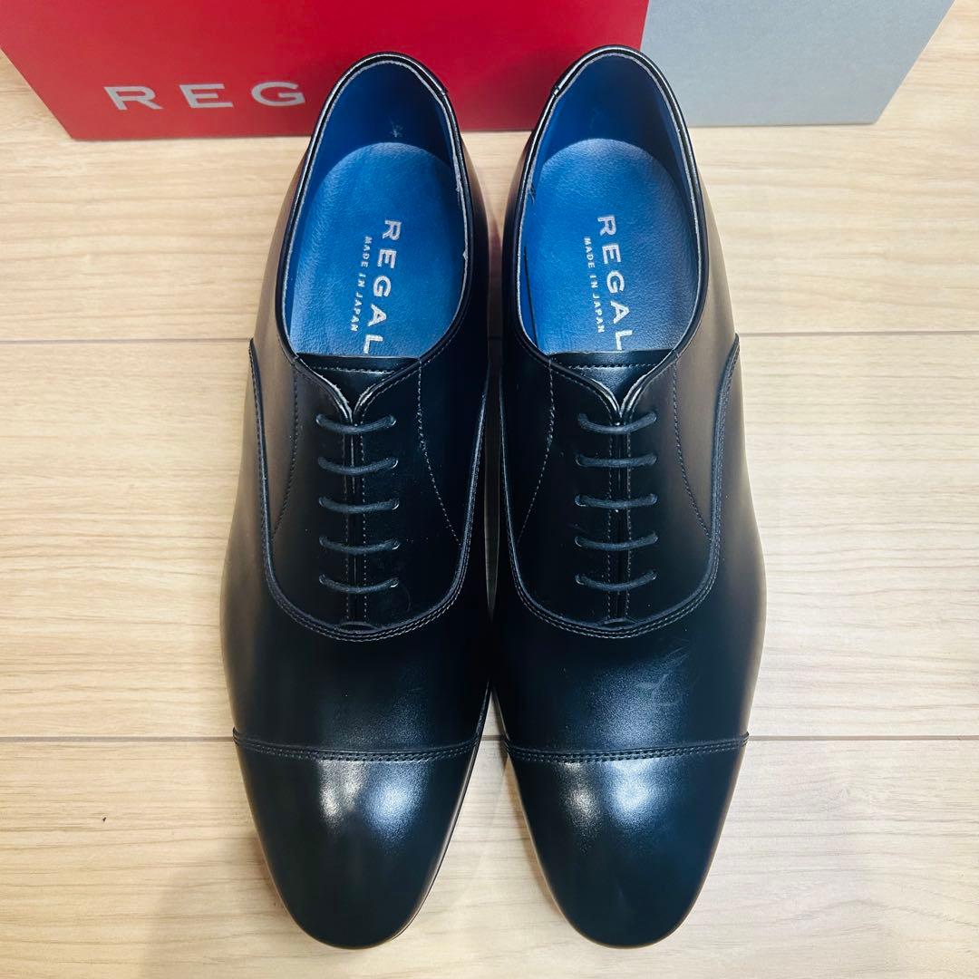 【新品】REGAL 21VR 内羽根 ストレートチップ 黒 23.5cm 日本製