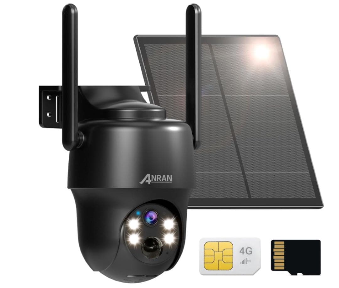 ANRAN 防犯カメラ 屋外 ソーラー 4Gカメラ