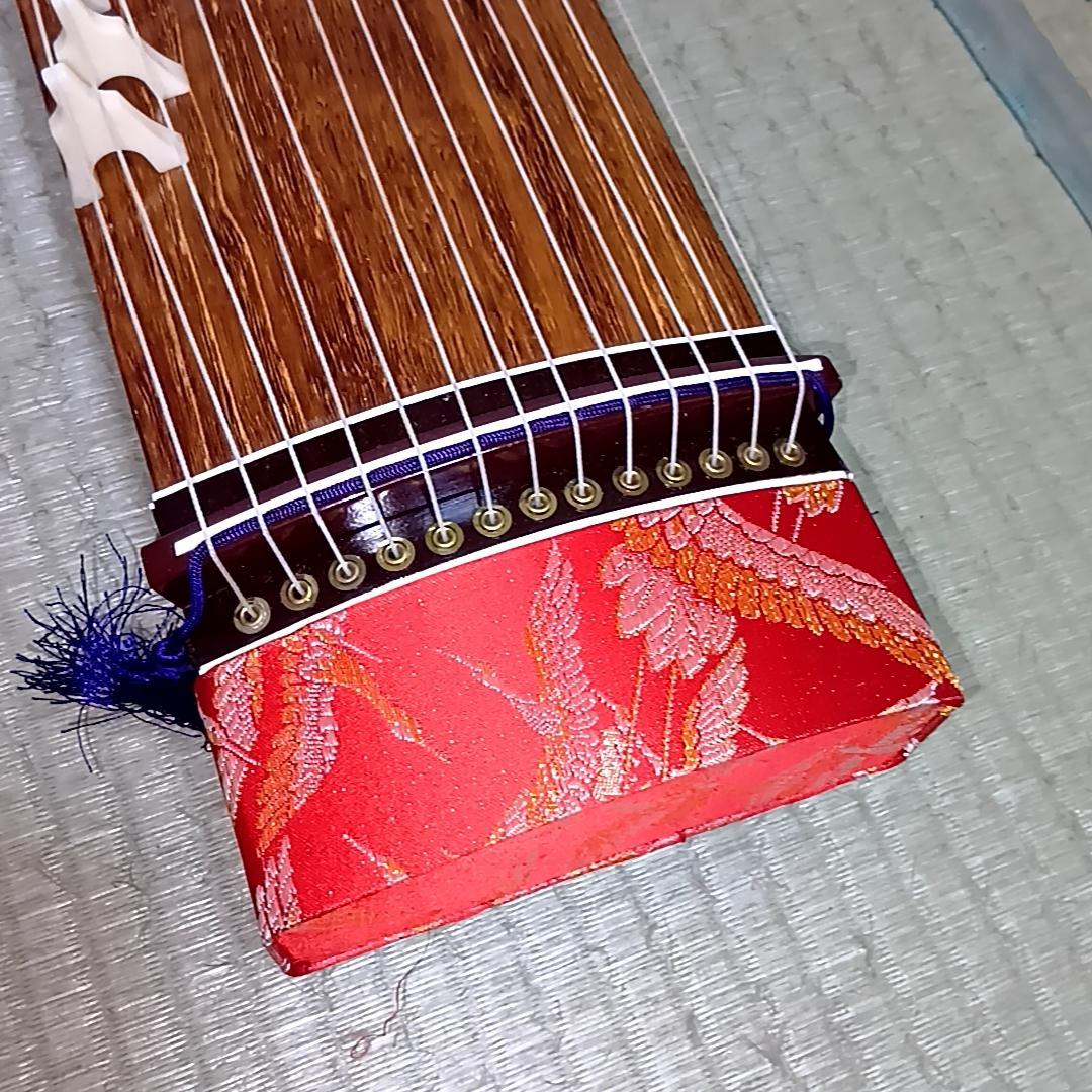 短箏 短琴 ミニ琴 二尺琴 13弦 和楽器 弦楽器 琴柱　60cm