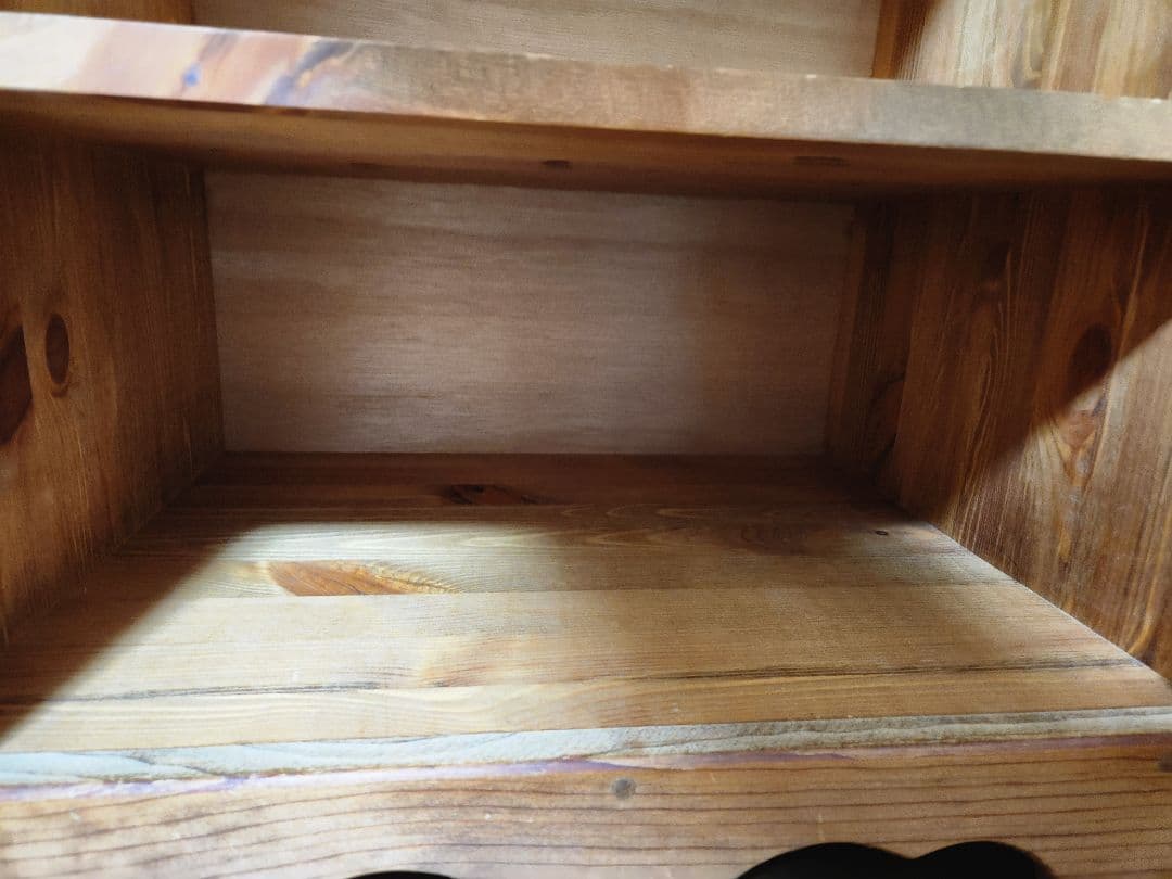 カントリー家具　パイン材　収納ラックパイン材使用手作り