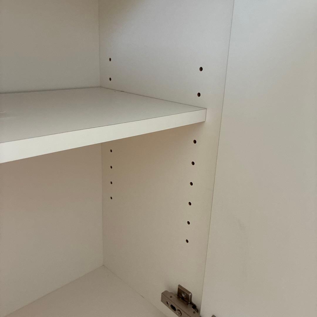 美品　日本製　オガモク　カウンター下収納　引き出し収納　スリム　ホワイト①