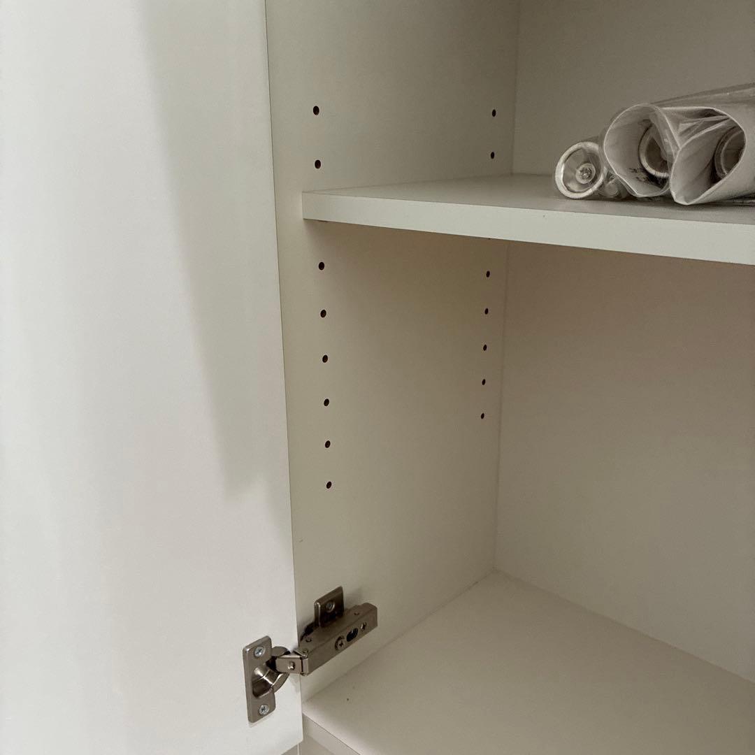 美品　日本製　オガモク　カウンター下収納　引き出し収納　スリム　ホワイト①