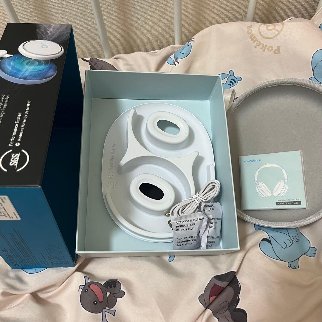 soundcore SPACE Q45 ワイヤレスヘッドフォン ホワイト 白