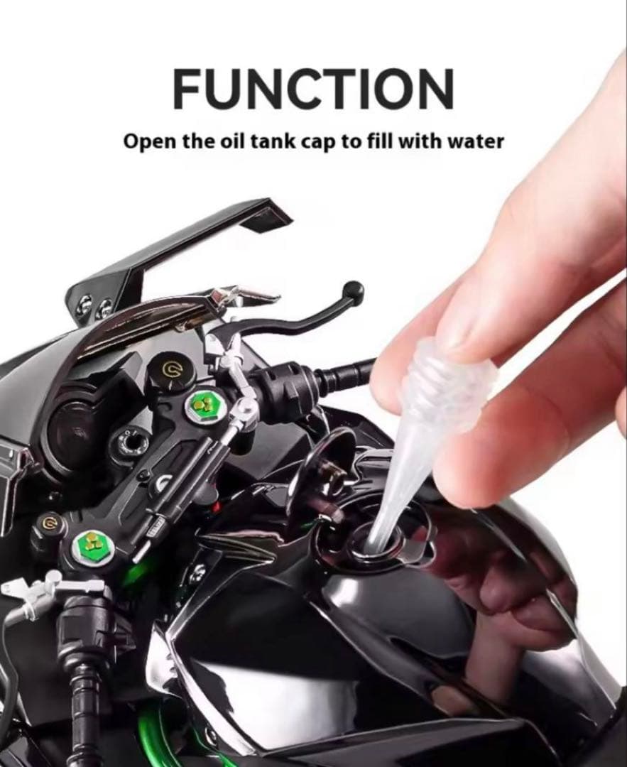 【未開封・1/6】Kawasaki Ninja H2R 合金モデル 音光ミスト付