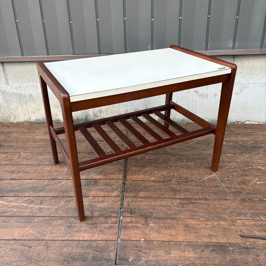 C1 オールドカリモク カリモク家具 木製 サイドテーブル コーヒーテーブル