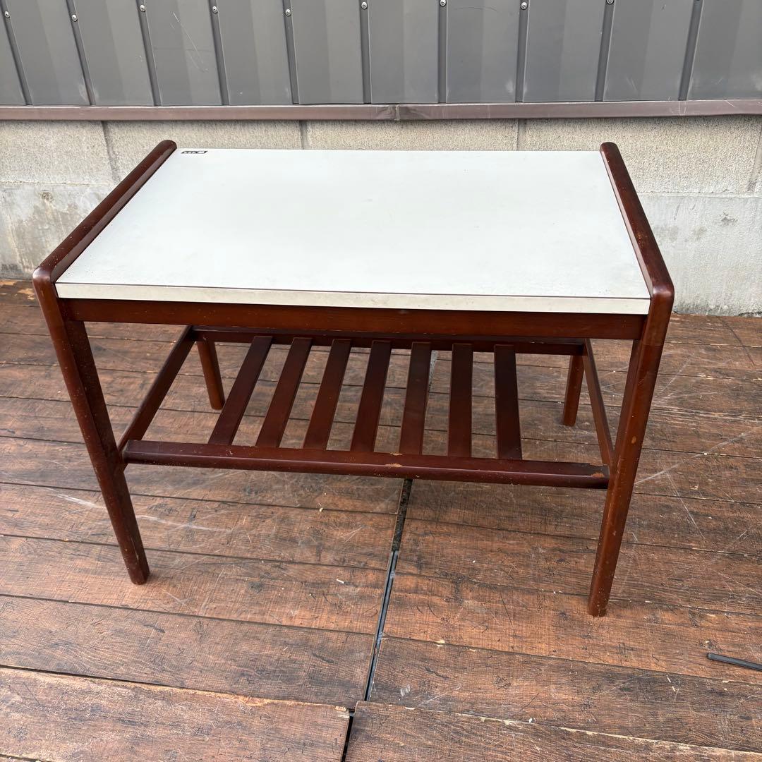 C1 オールドカリモク カリモク家具 木製 サイドテーブル コーヒーテーブル