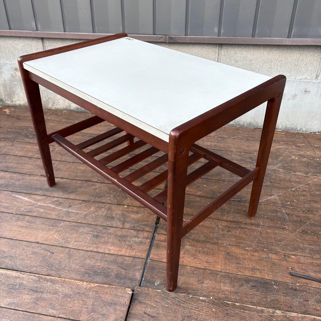 C1 オールドカリモク カリモク家具 木製 サイドテーブル コーヒーテーブル