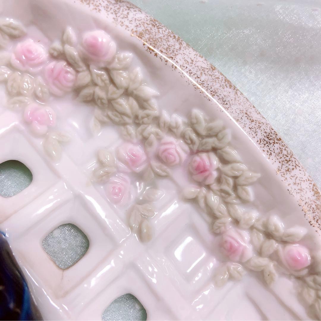 ヴィンテージ　陶器人形飾り皿　置物　ウォールデコ