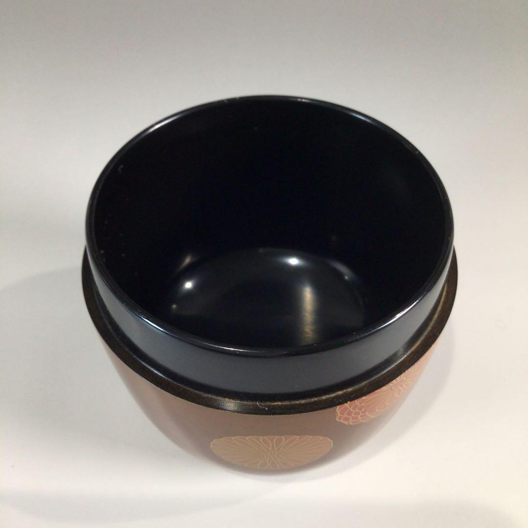 Ｐ３９０　棗　『二代　佐野長寛作』『即中斎　書付』『溜塗』『中棗』　共箱　茶道具