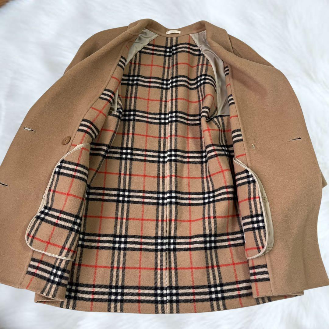 【極美品】バーバリーズ　ダブルチェスター ピーコート ウール　ノバチェック