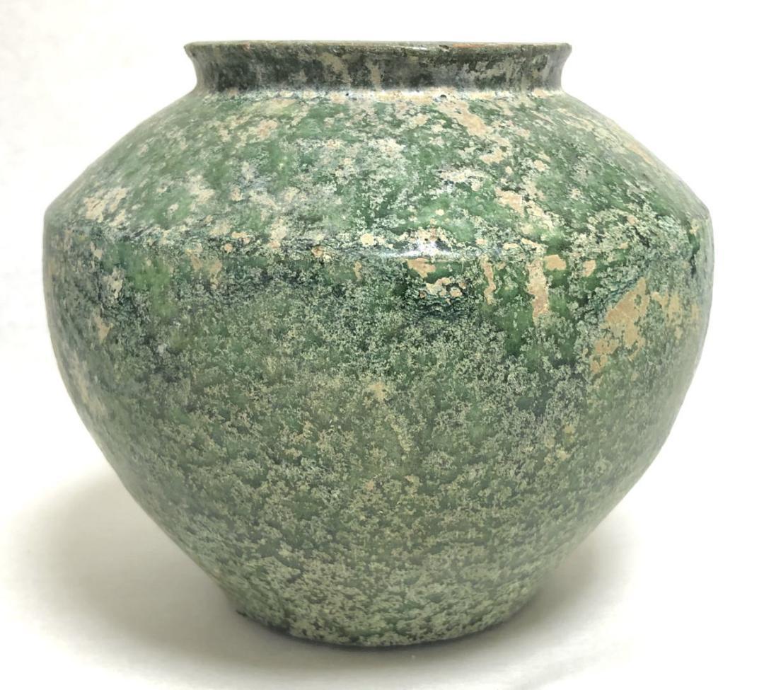 中国・後漢時代 1世紀 漢緑釉 緑釉壷 伝世品焼物 保証 ウブ品 WWTT204