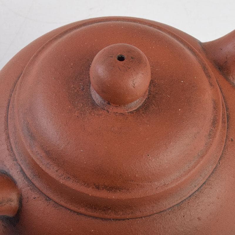 中国　孟臣製　清泉石上流　紫砂　朱泥　急須　茶壷　C　R9043