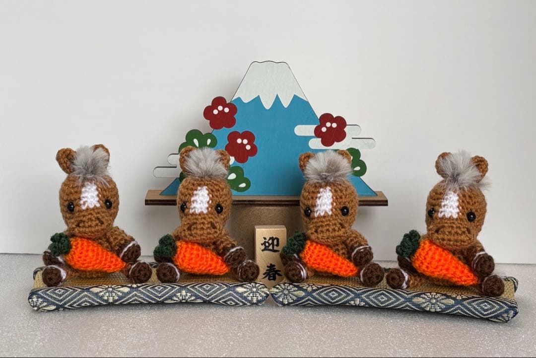 あみぐるみ　お正月飾リ　ぶたさん　【ゆっこ】 ハンドメイド