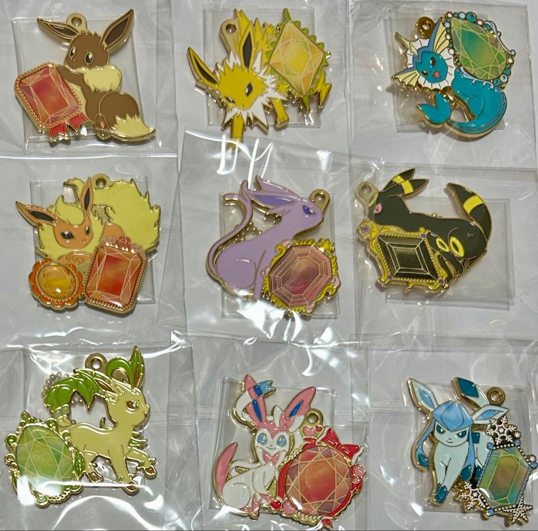 ポケモン イーブイ 一番くじ CRYSTAL DROPS メタルチャーム　コンプ