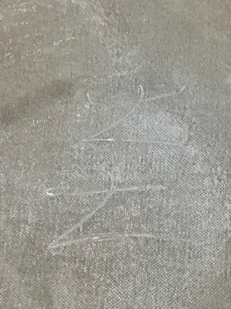 お値下げ　花と石のデザインの陶器皿　大皿　39.0cm ぶこつで繊細　火土