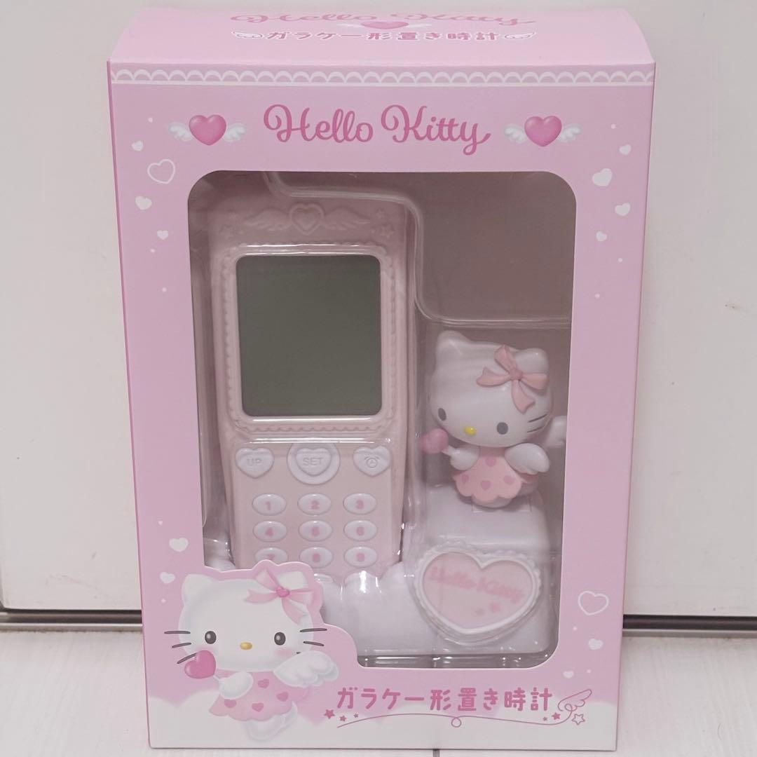 サンリオ ガラケー型置き時計 ガラケー形置き時計　キティ ガラケー 時計
