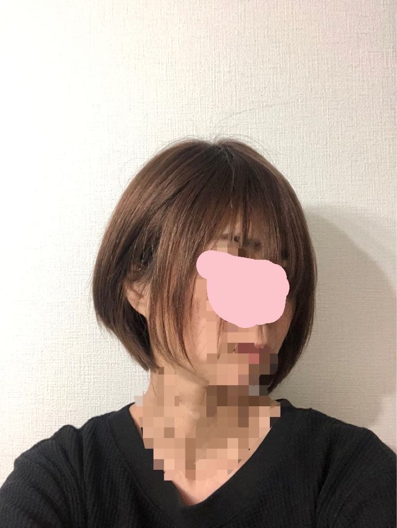 人毛100% ショートボブ　ブラウン前髪あり　未使用