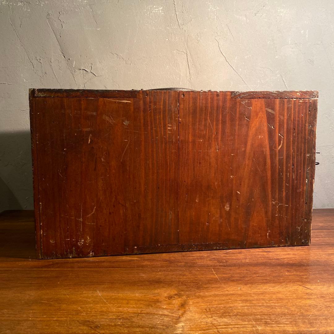 時代物 銭函 小引き出し 箪笥 明治 骨董品 古道具 オブジェ アンティーク