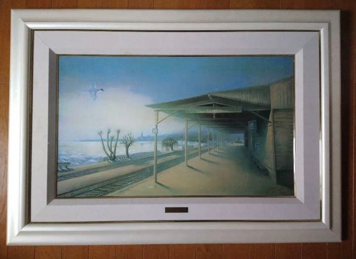 イロナ・Ｓ・ガンソヴスカヤ画伯　駅 クリスタルレリーフ 絵画 版画