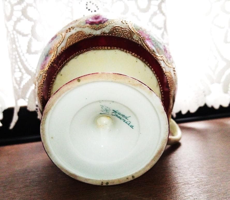 セール！豪華！オールドノリタケ　花文 金盛 大クリーマー メープルリーフ