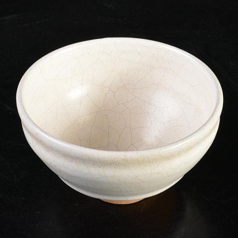 茶道具　矢田正炎作　白天目茶碗　共箱　Ｃ　6673