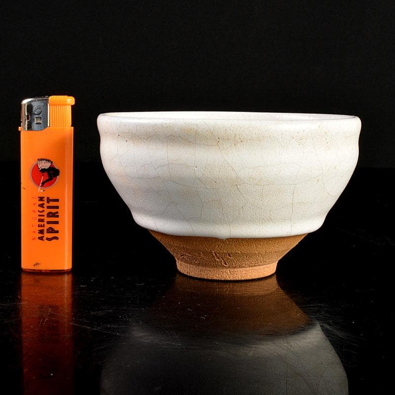 茶道具　矢田正炎作　白天目茶碗　共箱　Ｃ　6673
