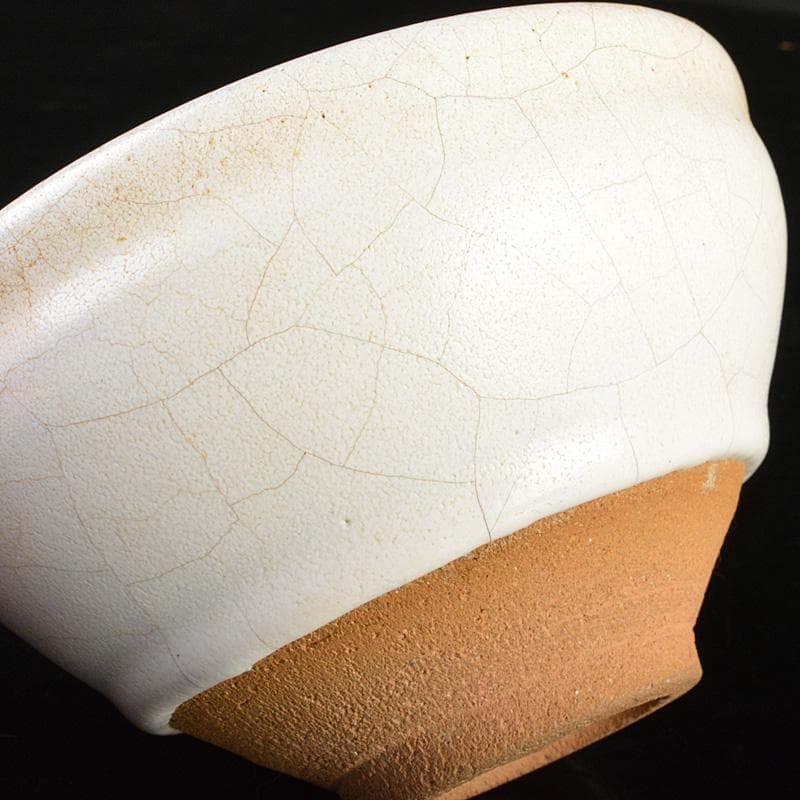 茶道具　矢田正炎作　白天目茶碗　共箱　Ｃ　6673