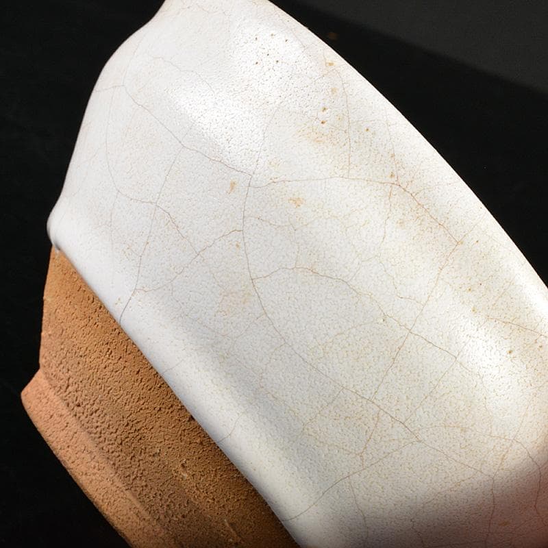 茶道具　矢田正炎作　白天目茶碗　共箱　Ｃ　6673