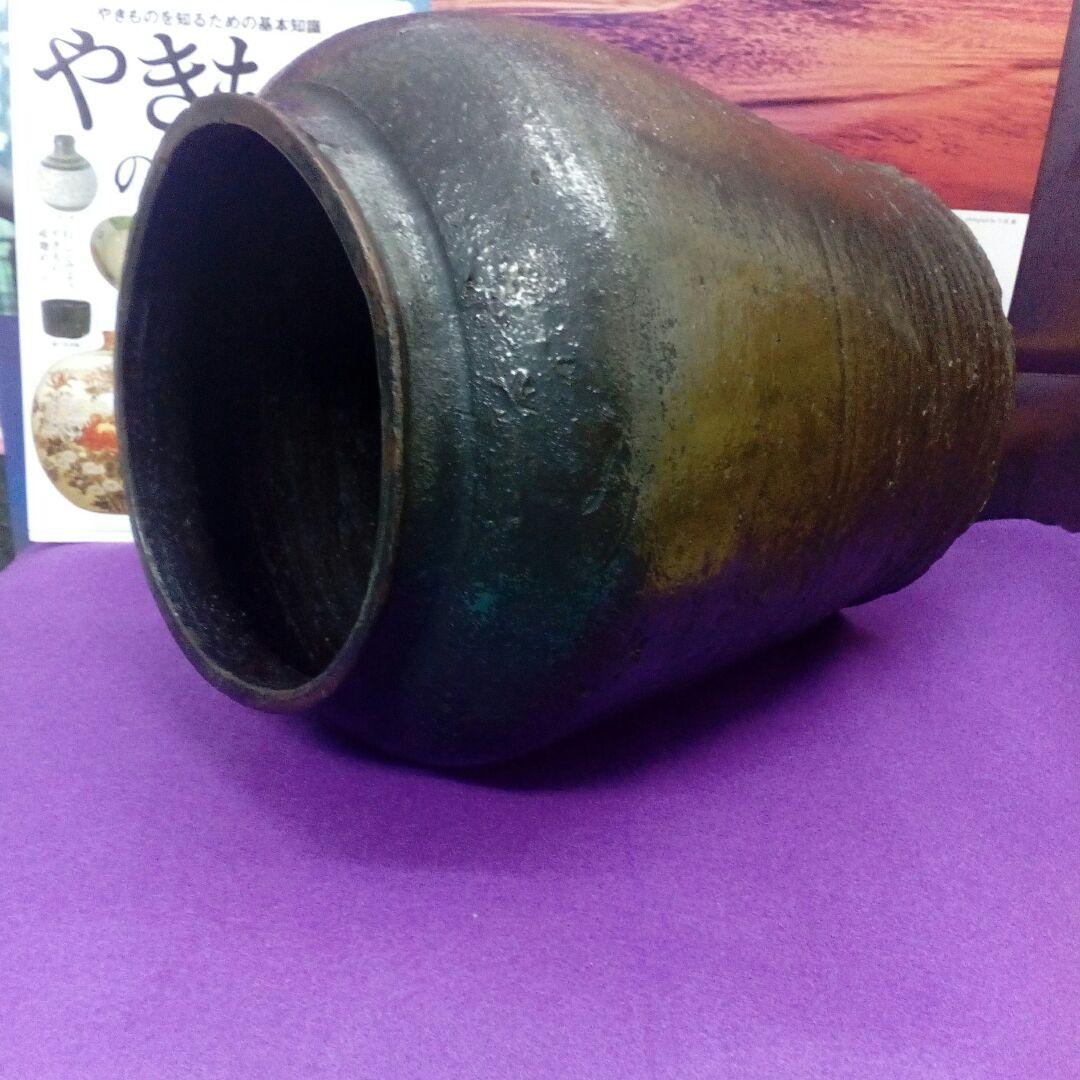 ２７０年頃前江戸時代旧家蔵出詳細不明大口かめ壺高さ２５センチ景色良い当時物