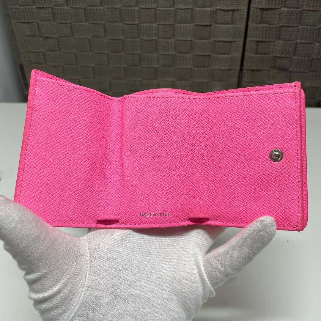 k*u様 BALENCIAGA ピンク 三つ折り財布