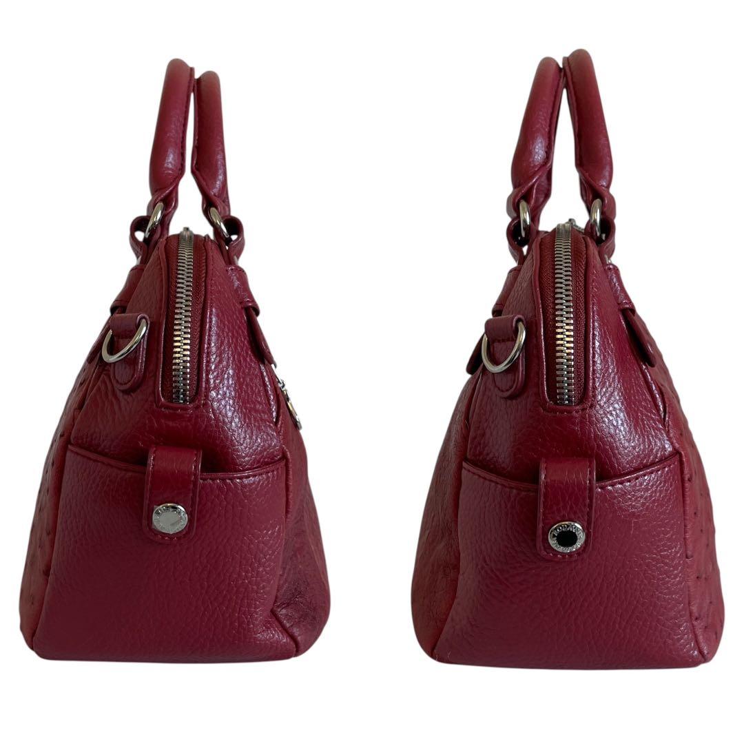 ロダニア オーストリッチ 2way ショルダーバッグ エキゾチックレザー 本革