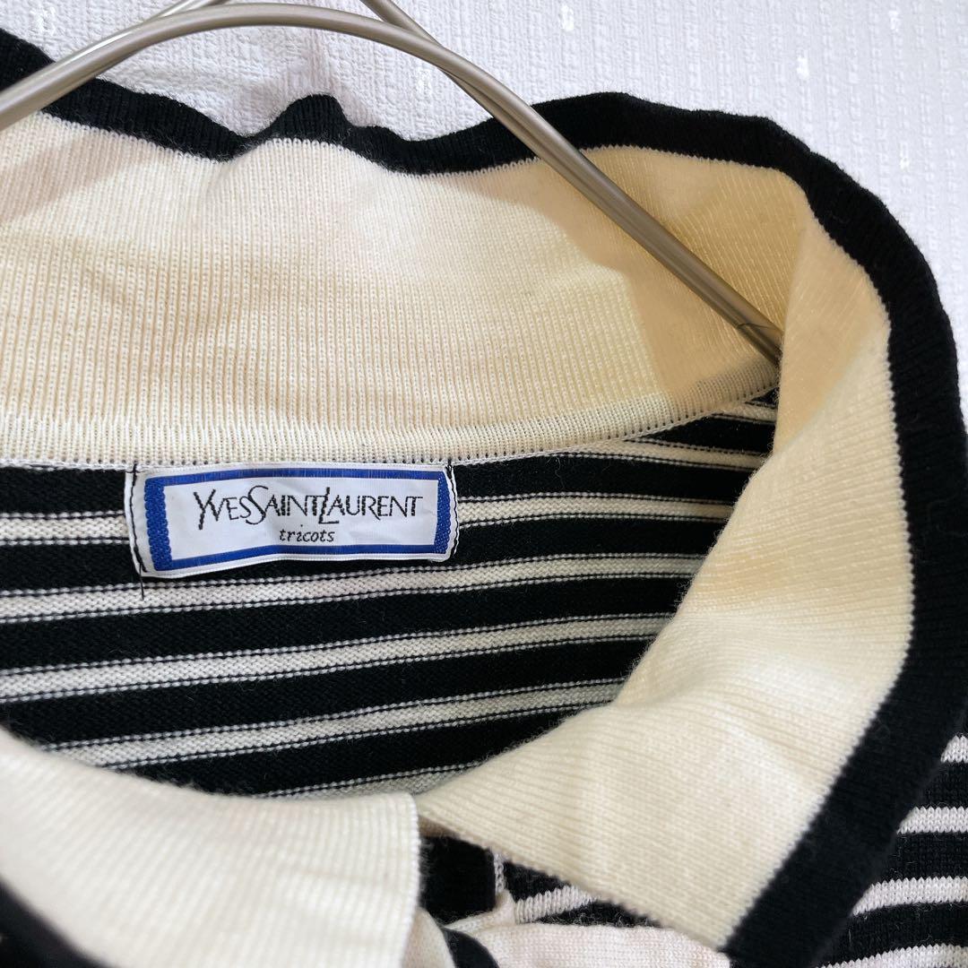 イヴ・サンローラン　ヴィンテージ　ニット　ボーダー ウール100% M 長袖