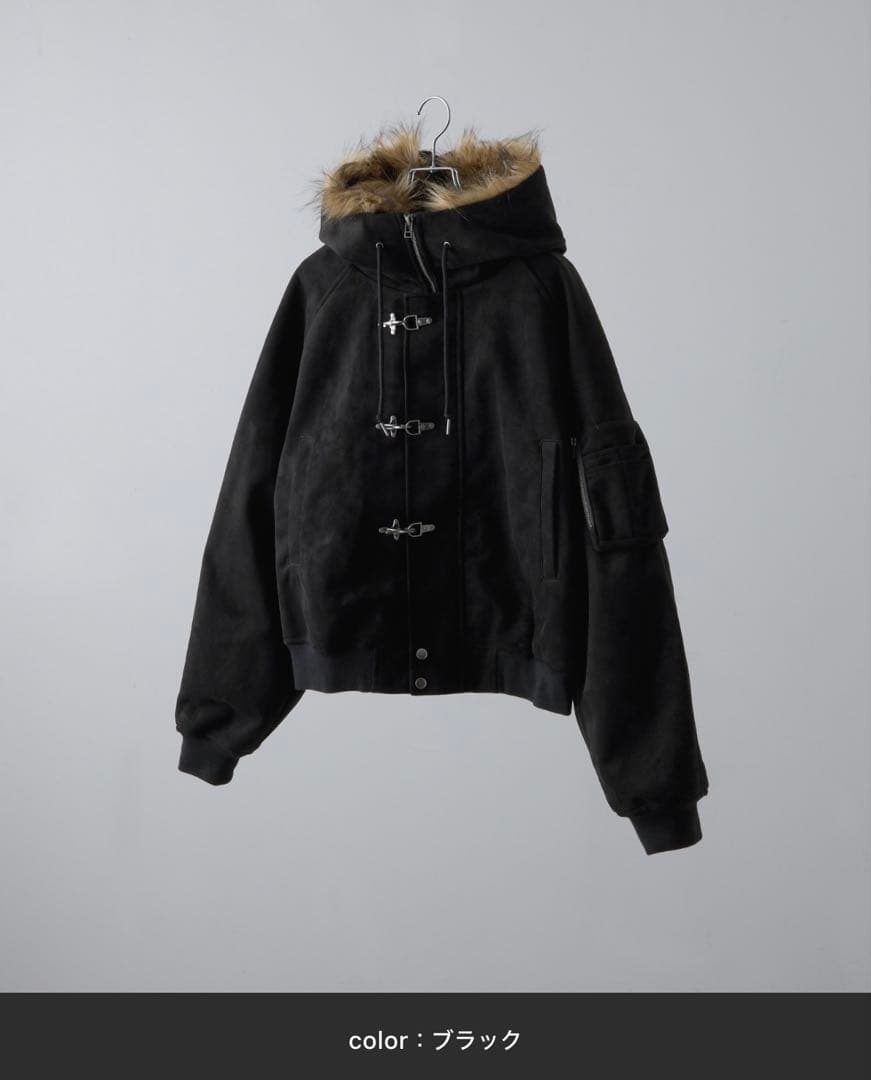 CLEL N-2B ファイヤーマンテックフェード フライトジャケット 黒 M