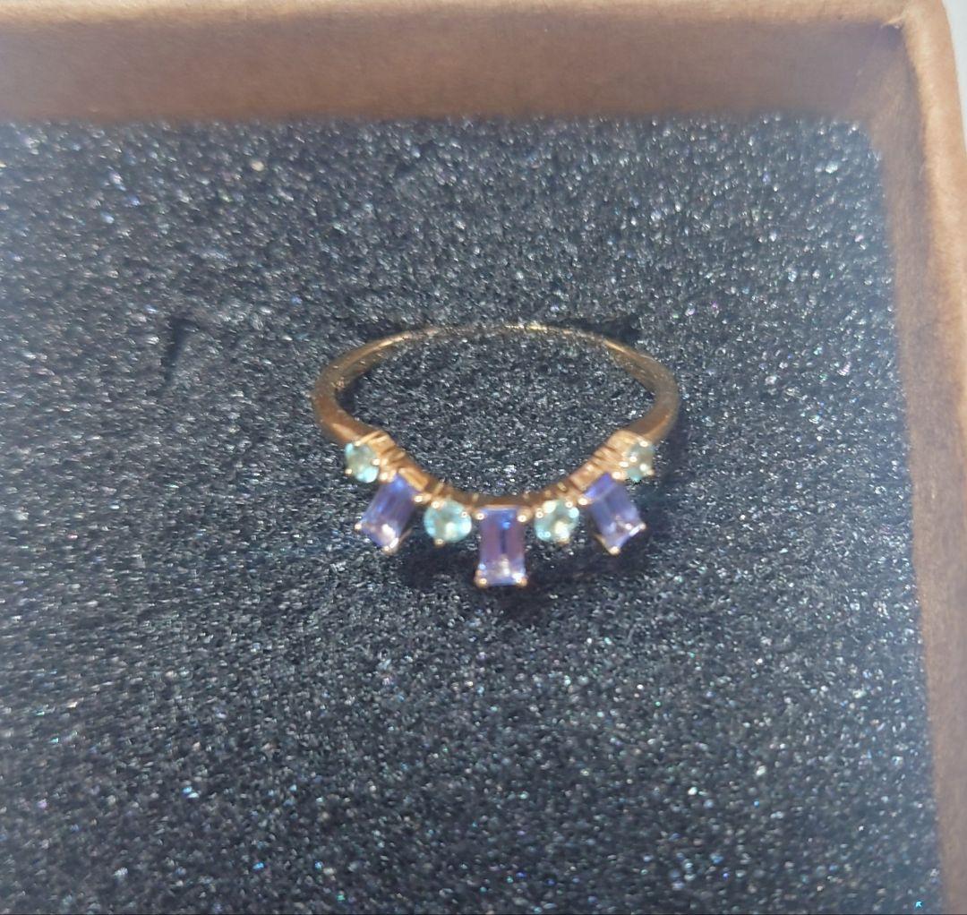 K18 タンザナイト アパタイト リング　9.5号　ビズー