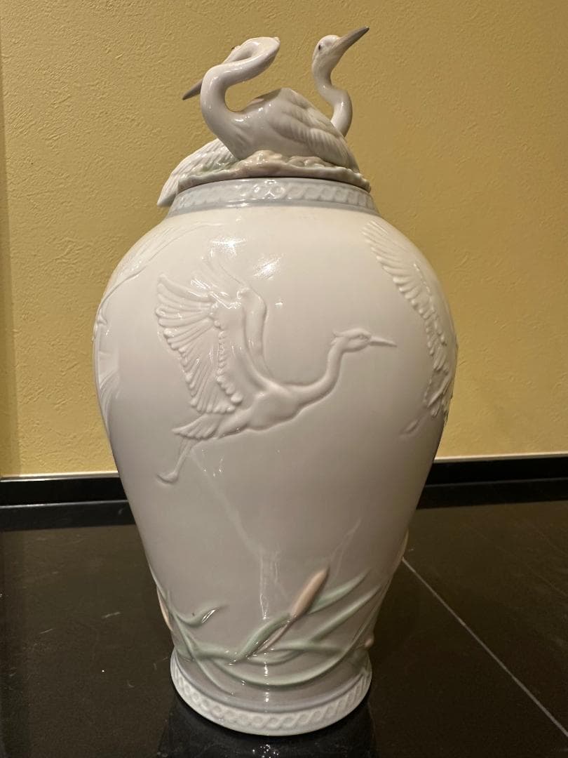 ◆リヤドロ LLADRO 06880 サギの王国 花瓶 フラワーベース 鷺◆