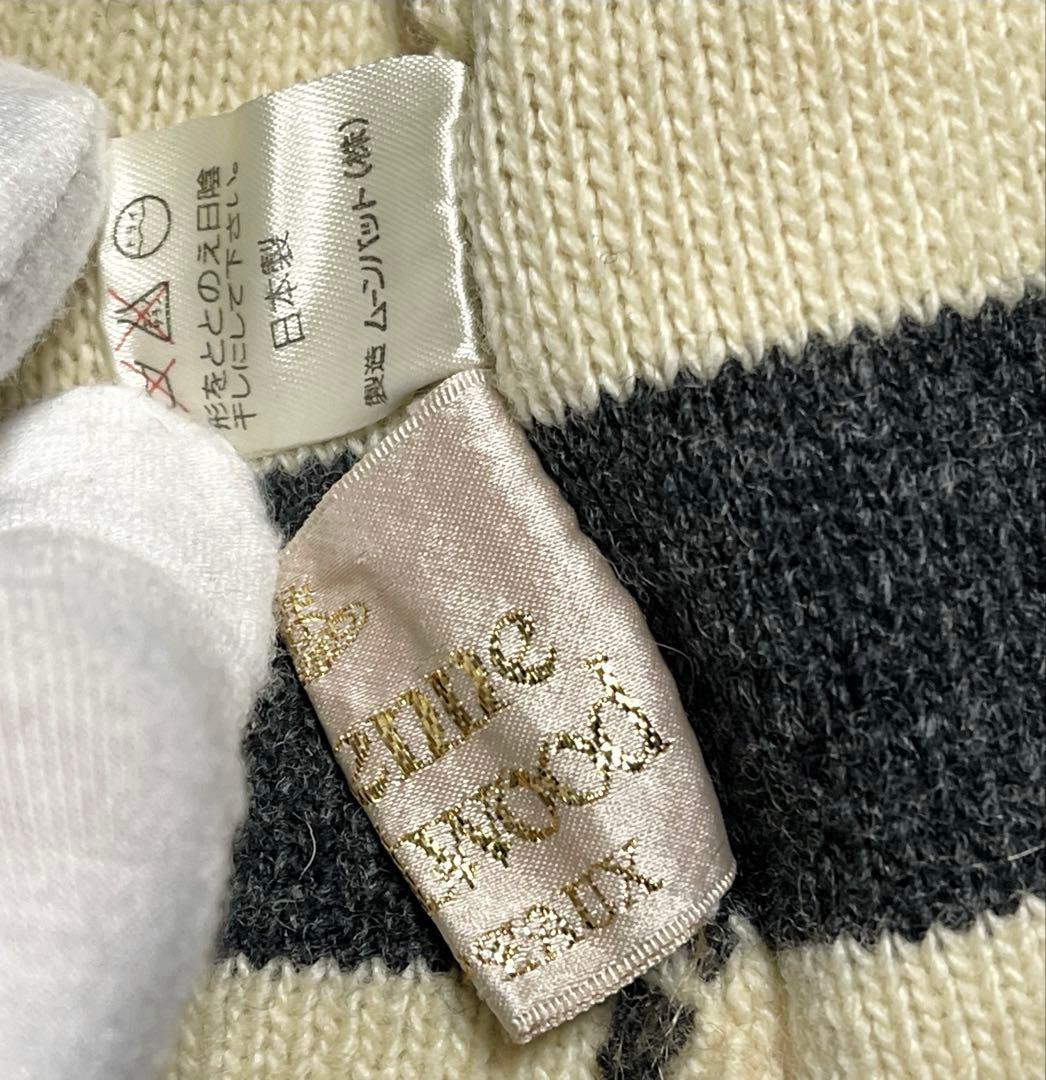 90s激レア旧タグ最初期型★廃盤/正規品★美品ヴィヴィアン耳当て付きニット帽黒白