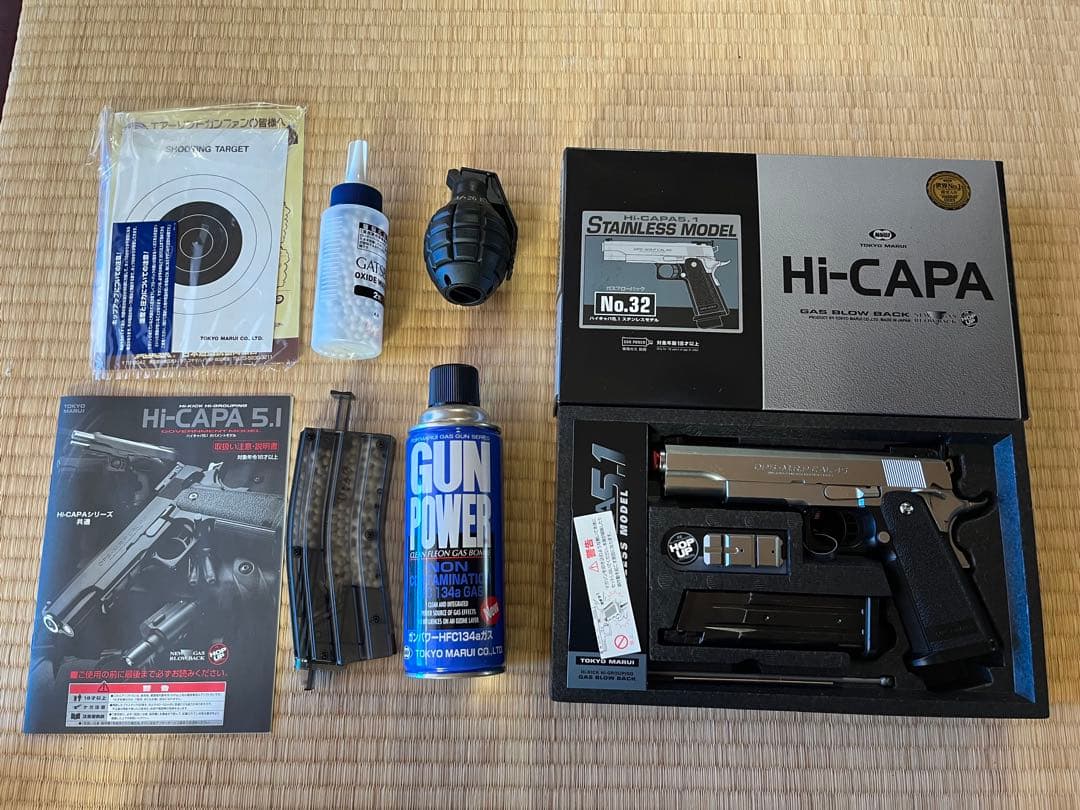 3466 ハイキャパ 5.1 ステンレスモデル 付属品の等 ハンドガン ガスガン