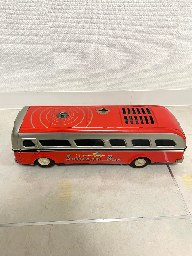 超激レア マスダヤ ブリキ ソニコンバス 赤 ブリキ製　昭和レトロ　増田屋