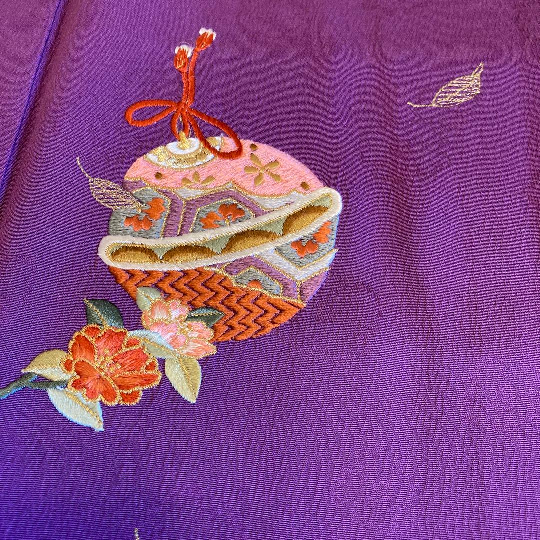 [美品]Courreges 無地振袖　3点セット　ゆう苑