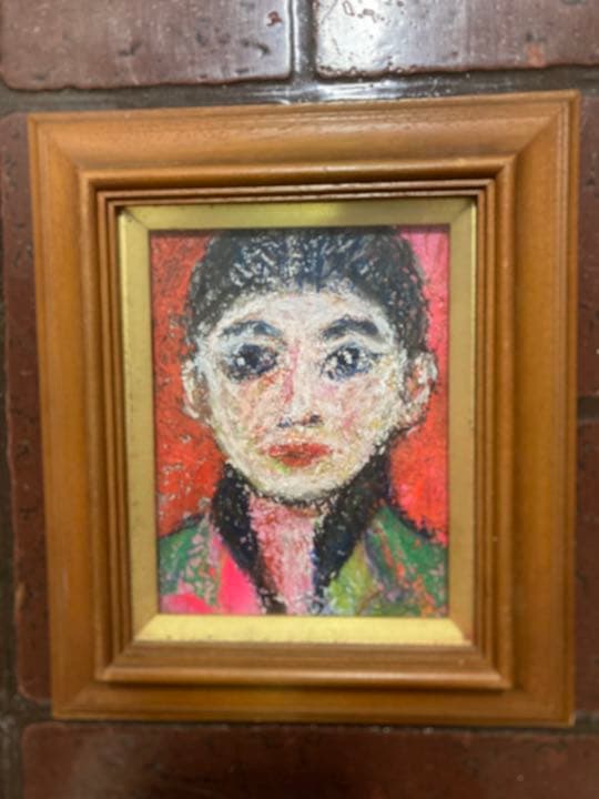 空飛ぶ画家、糸川裕志の三男、糸川利裕の肖像画、油絵、SM、額入り、