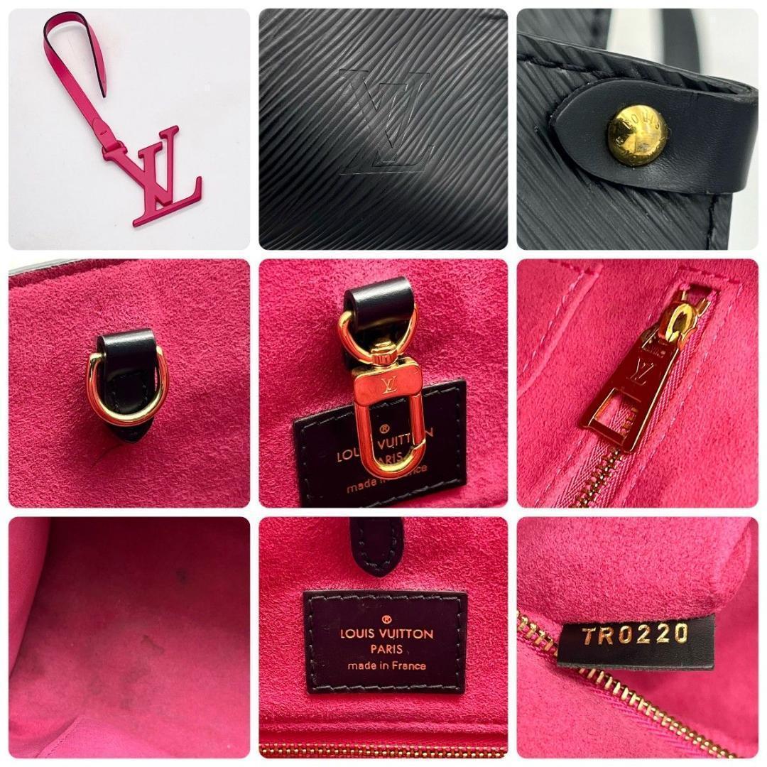 ルイヴィトン オンザゴーMM エピ ショルダー ブラック ピンク トート Lv
